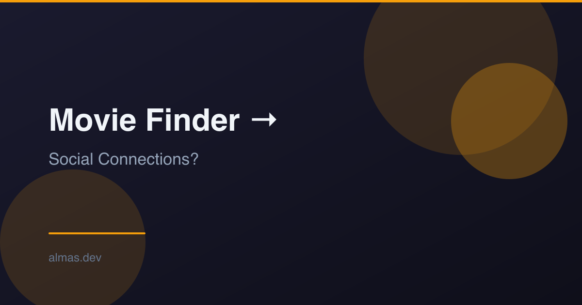 From Movie Finder to Social Connections?